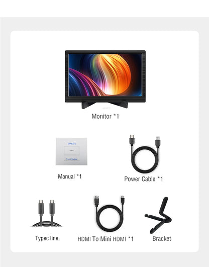 11.6" Portable Laptop Monitor - HDMI & Type-C External Travel Screen