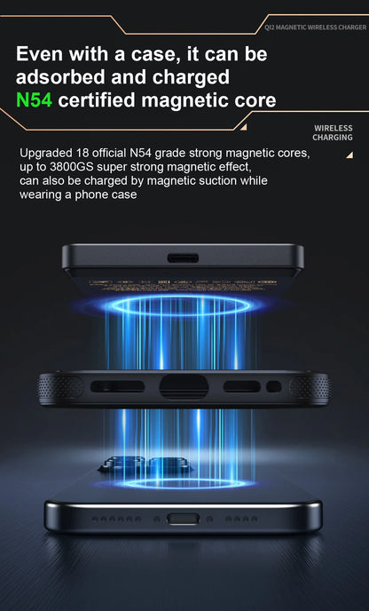 Magnetic 3-in-1 Wireless Power Bank 10000mAh Fast Charging for iPhone