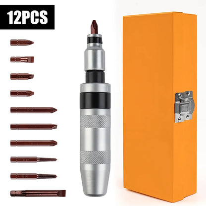 Heavy Duty Manual Impact Screwdriver Set | Reversible Hand Tool Kit