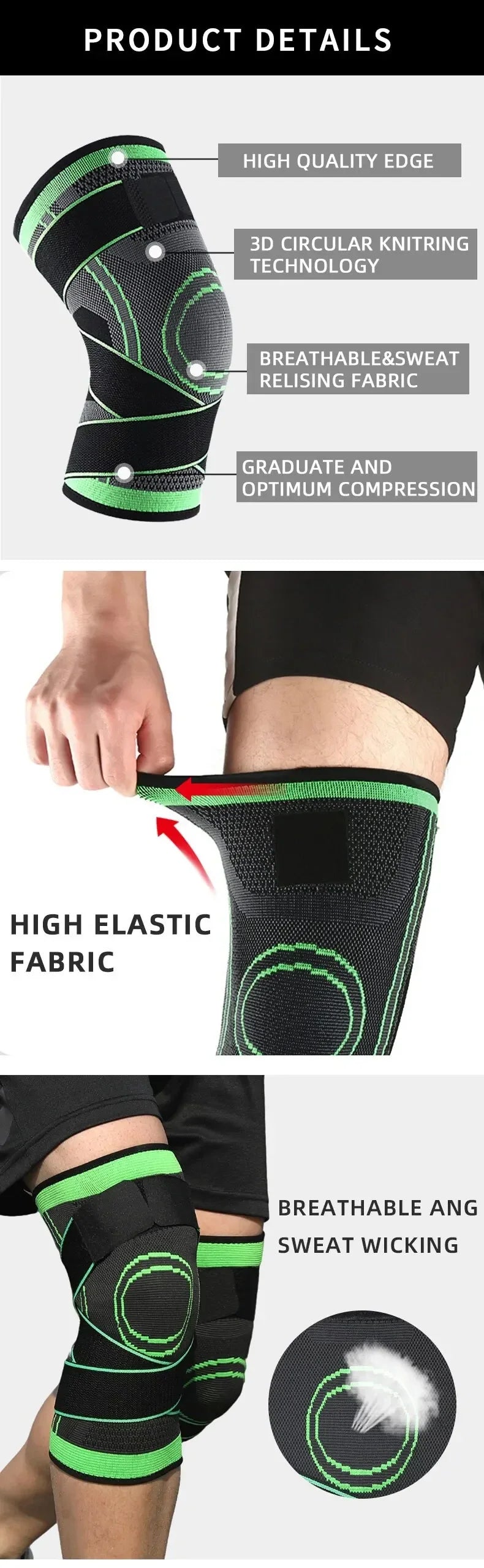 Adjustable Knee Compression Sleeve for Joint Support - 9