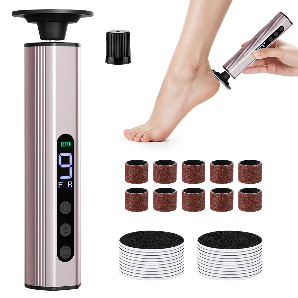 Electric Foot Callus Remover & Nail Polishing Kit – Professional Rechargeable Tool - 1