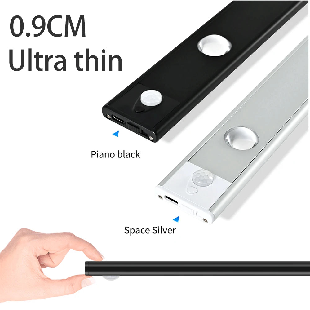 Ultra-Thin Motion Sensor LED Cabinet Light - Rechargeable Closet & Kitchen Under Counter Lamp - 4