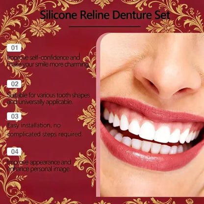 Premium Silicone Denture Set for Comfortable Aesthetic Smile Replacement