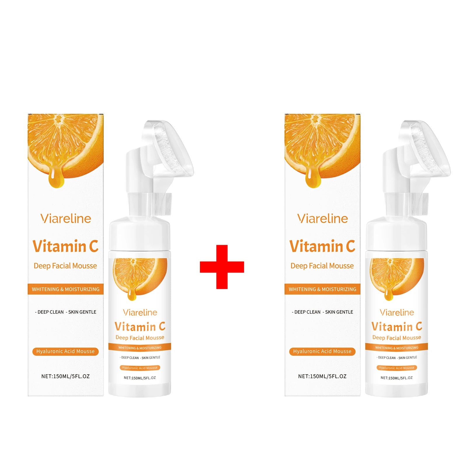Vitamin C Brightening Facial Cleanser with Built-in Exfoliating Brush - 15