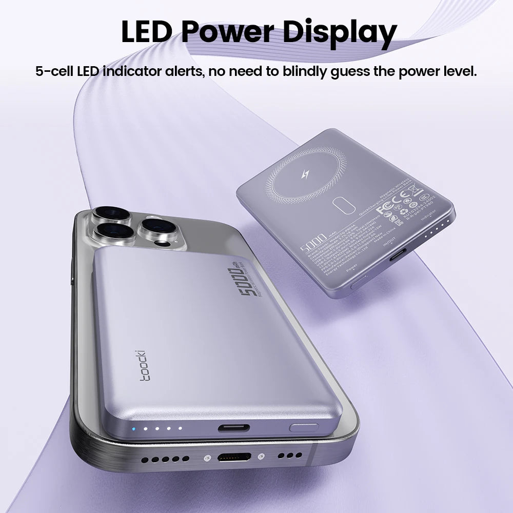 Magnetic Wireless Power Bank 10000mAh 20W Fast Charger for iPhone - 6