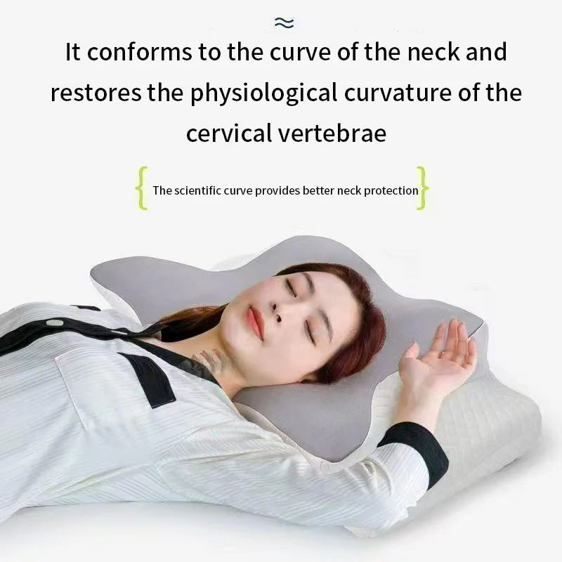 Cooling Memory Foam Cervical Pillow for Neck Pain & Comfortable Sleep