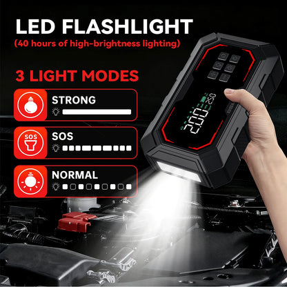 1500A Car Jump Starter with 150PSI Air Compressor & Power Bank