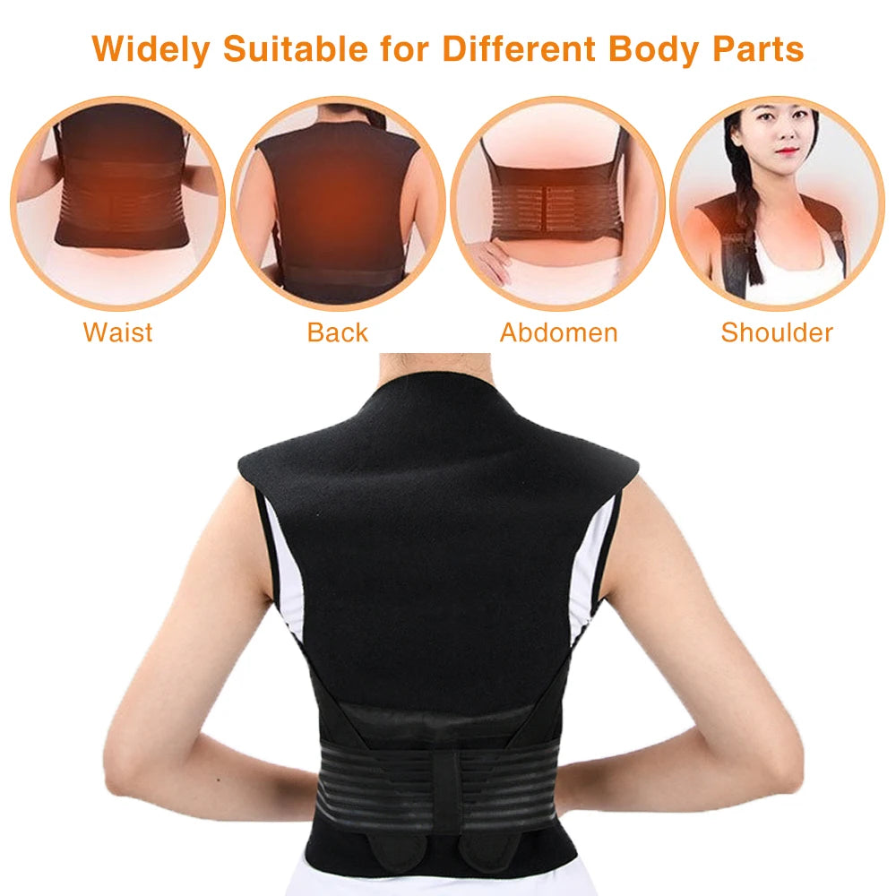 Self-Heating Tourmaline Magnetic Back & Waist Support Brace for Pain Relief - 12
