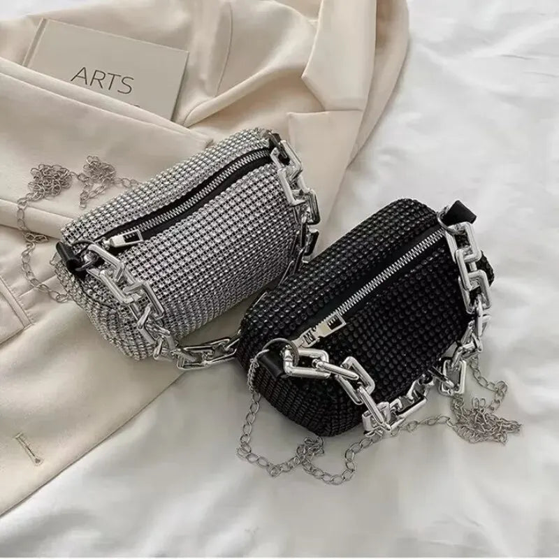 Luxury Rhinestone Bucket Bag