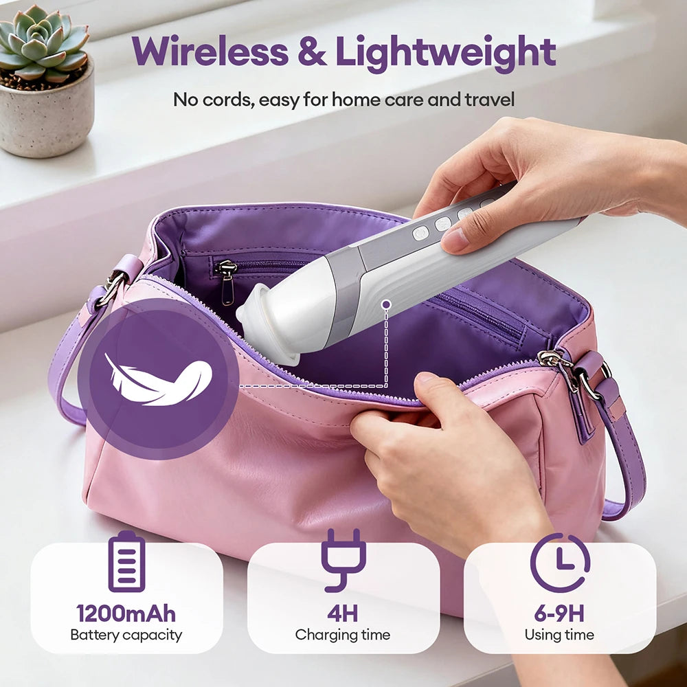 CO2 Oxygen Bubble Facial Machine - Portable LED Light Therapy Deep Cleansing Face Massager - 12