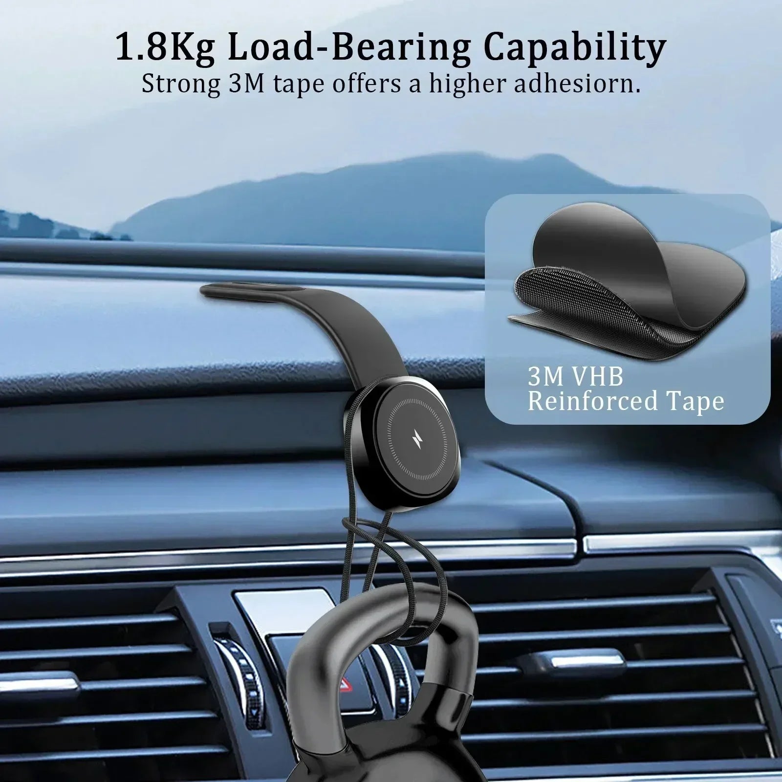 Magnetic Wireless Car Charger for iPhone 16 15 14 13 12 - 15W Fast Mount - 5