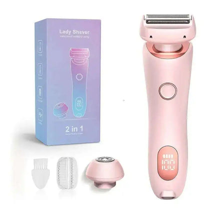 2-in-1 Women's Electric Shaver - Painless Waterproof Hair Removal Razor