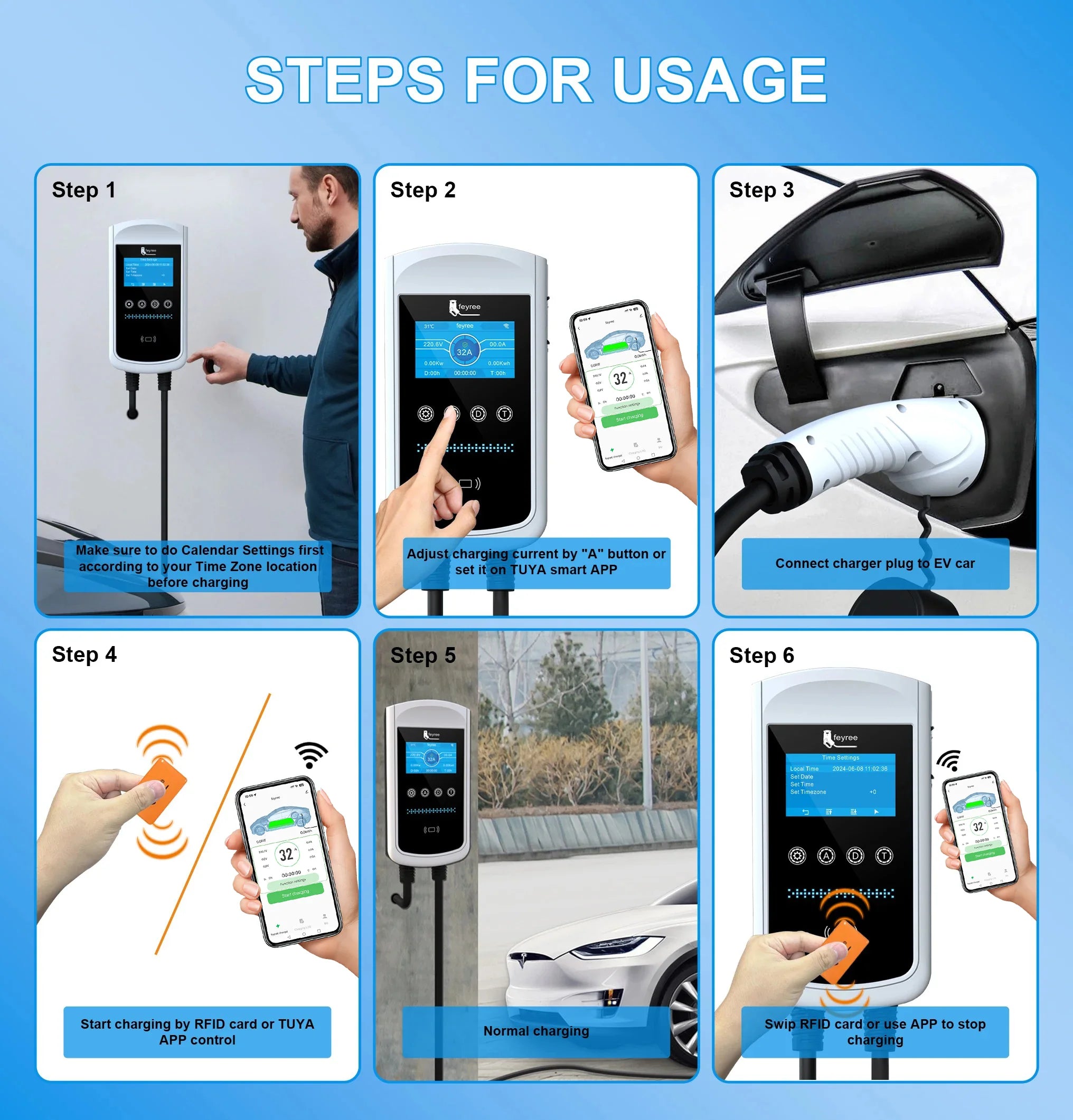 Smart EV Charging Station: Type 2 Wallbox with WiFi, App & LED Display - 22