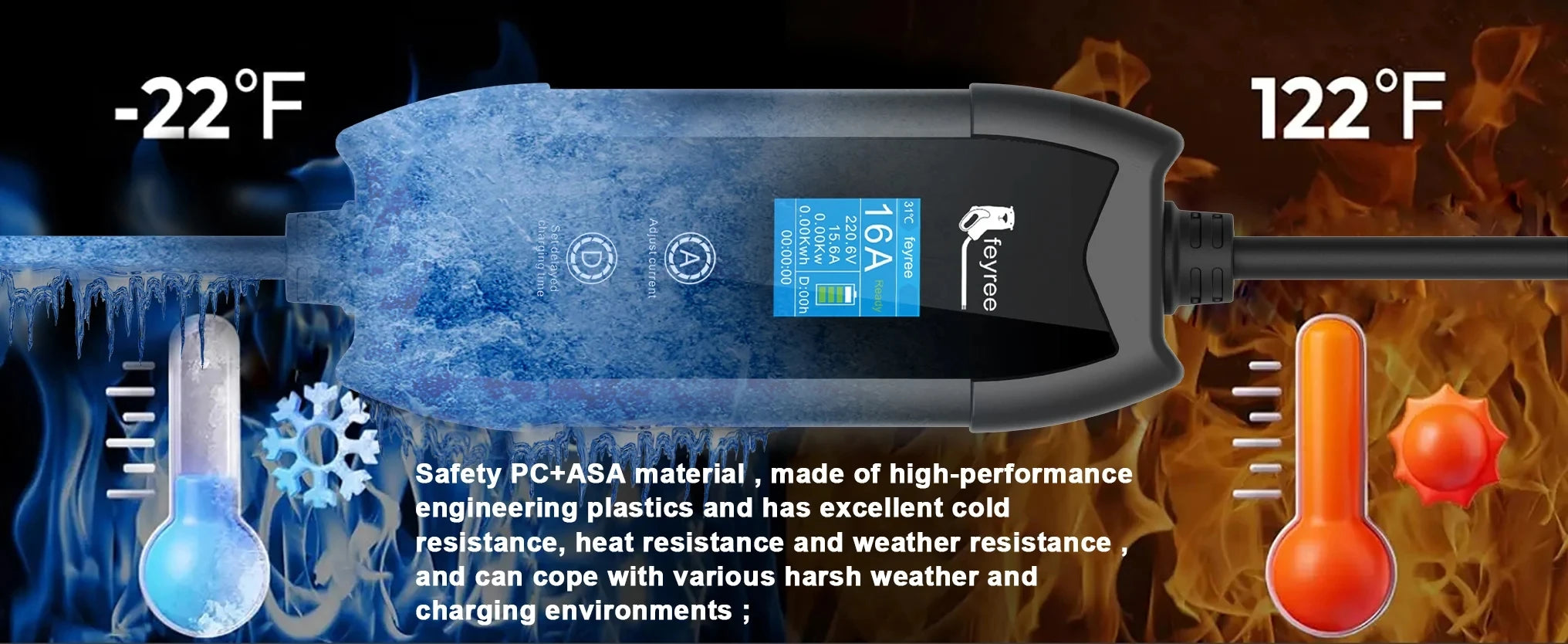 3.5KW Portable EV Charger for Tesla NACS - Adjustable Home Charging Station - 14