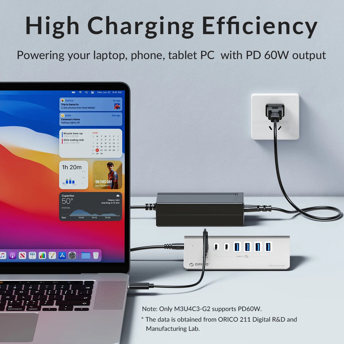 7-Port Powered USB 3.2 Hub with Fast Charging for Laptop & PC - 18