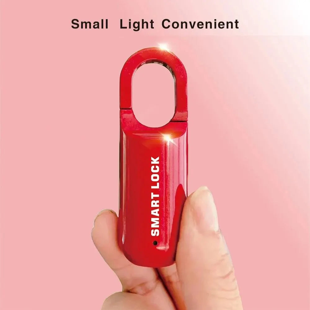 Smart Biometric Fingerprint Padlock Keyless USB Rechargeable Luggage Lock