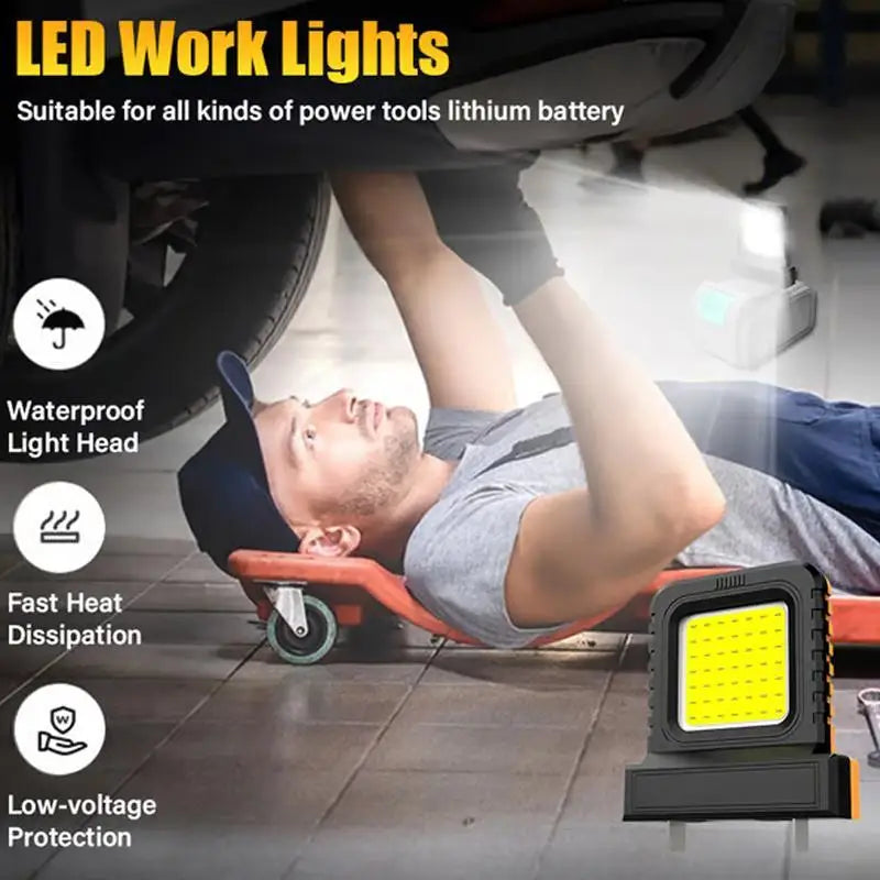 21V Portable LED Work Light for Power Tool Batteries - 14