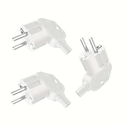 3PCS IP44 Schuko EU Plug Male Replacement Connector 16A 250V Waterproof