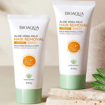 Gentle Aloe Vera Hair Removal Cream for Painless Full Body Smoothing