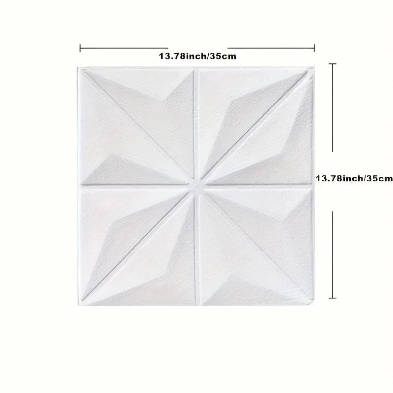 3D Peel & Stick Wall Panels - Waterproof Foam Wallpaper - 12