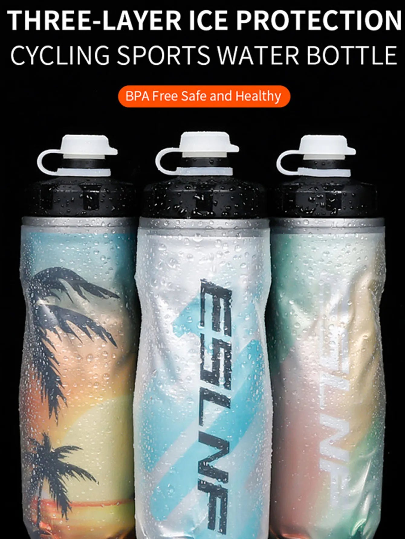 Insulated Cycling Water Bottle - 610ml Leak-Proof MTB & Road Bike Sport Cup