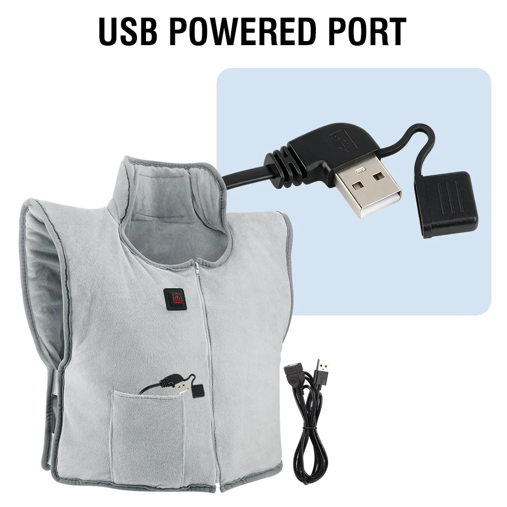 Electric Heated Warming Vest with 5 Heating Zones & 3 Temperature Levels - 16