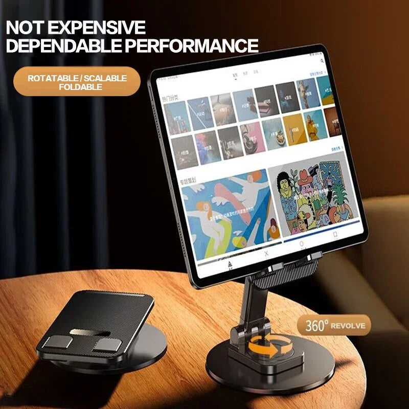 Foldable 360° Rotating Desktop Phone Stand - Universal Adjustable Holder