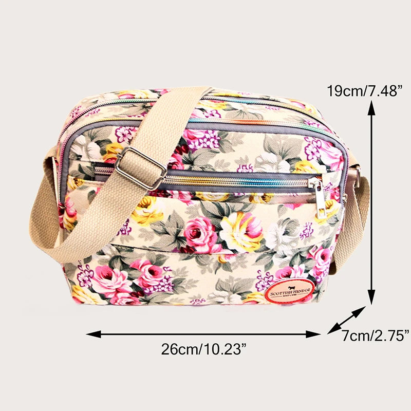 Luxury Vintage Floral Canvas Tote