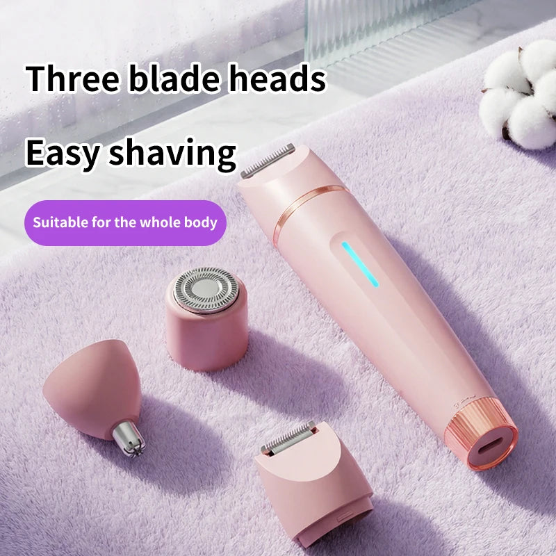 3-in-1 Waterproof Electric Lady Shaver & Painless Hair Removal Trimmer - 2