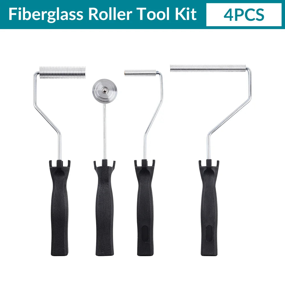Fiberglass Resin Laminating Bubble Roller Set for GRP FRP Boat Repair - 9