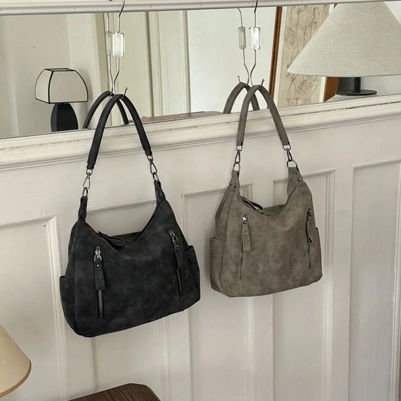 Luxury Retro Matte Shoulder Bag