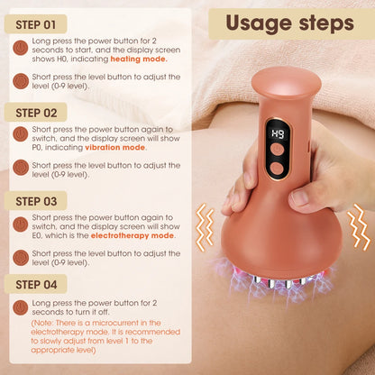 Electric Cupping & Meridian Massager with Heat Therapy & Vibration