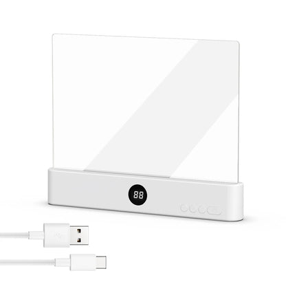 Flat Panel LED Book Reading Light - Rechargeable Eye-Caring Night Light with Timer
