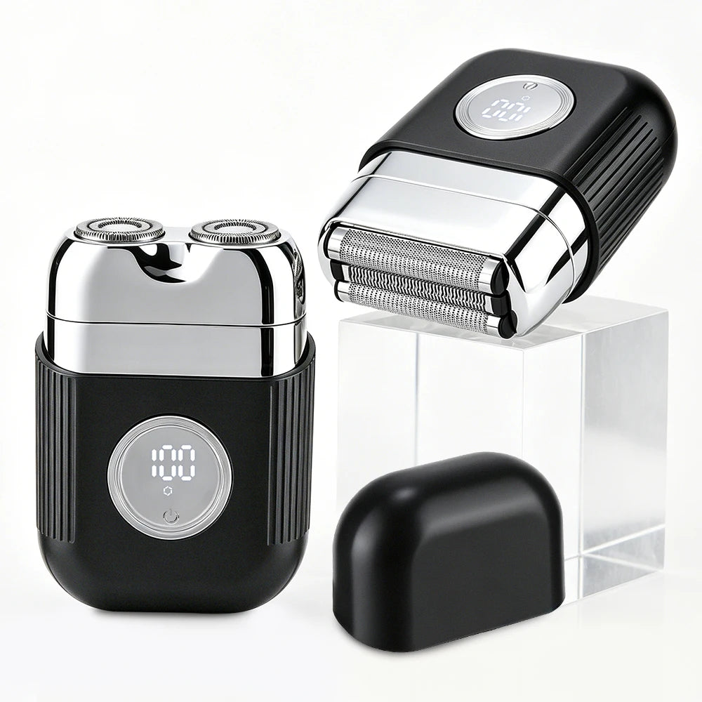 Portable Electric Foil Shaver - Waterproof Wet & Dry Beard Trimmer for Men