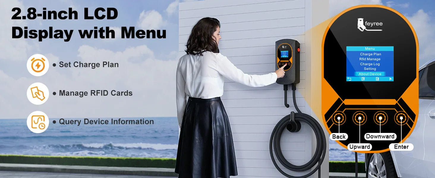 Smart EV Wallbox Charger - WiFi APP Control GB/T Electric Vehicle Charging Station - 15