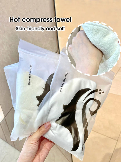 Reusable Hot & Cold Compress Face Towel – Steam Heating Spa Facial Mask