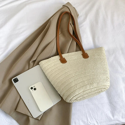 Luxury Bohemian Straw Tote