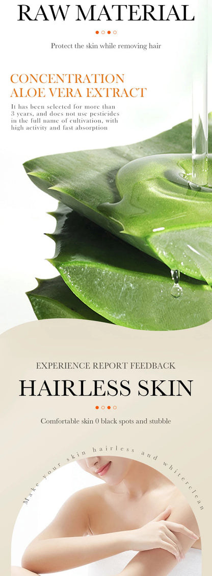 Painless Aloe Vera Hair Removal Cream for Smooth Skin