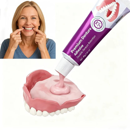 Premium Denture Adhesive Cream - Long-Lasting 96-Hour Hold for Comfortable Fit