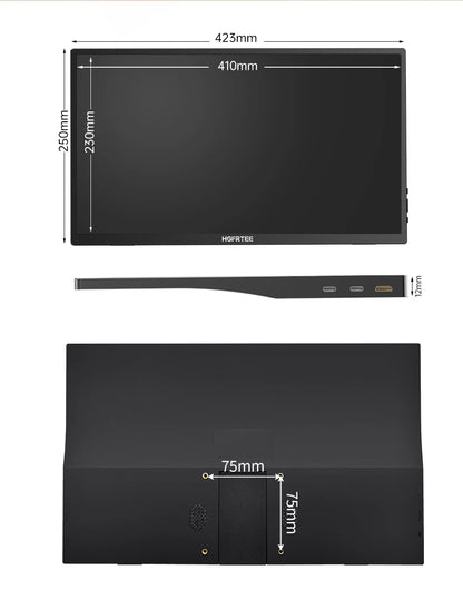 18.5" Portable Monitor 120Hz 100% sRGB HDR Gaming & Laptop Display
