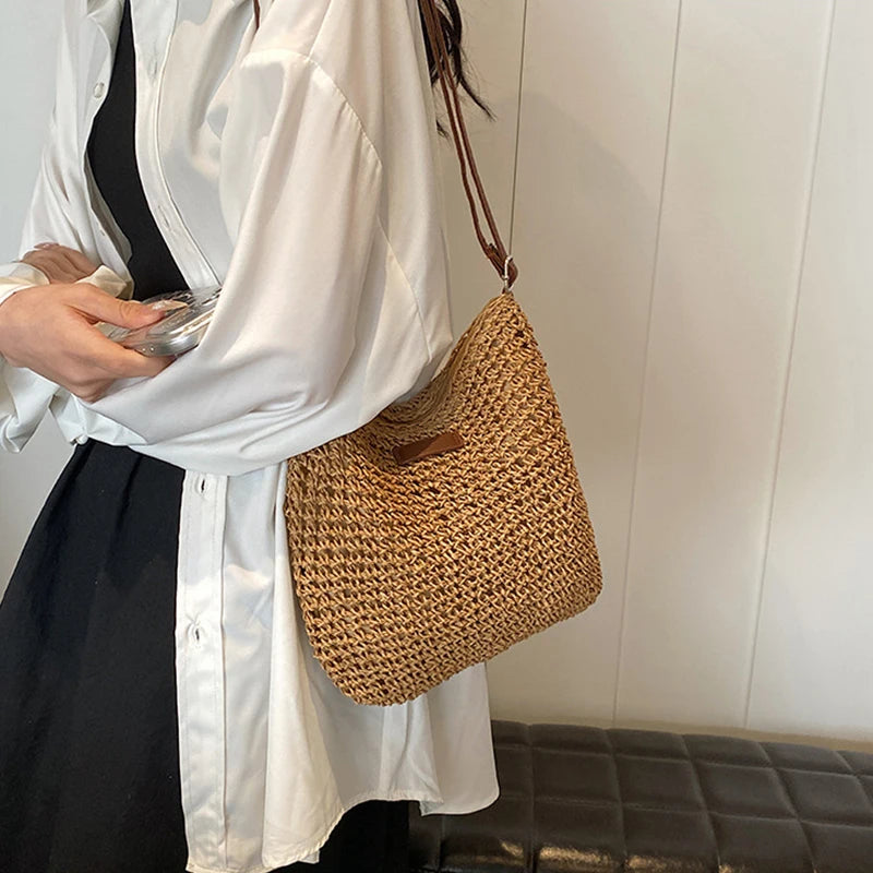 Bohemian Straw Tote