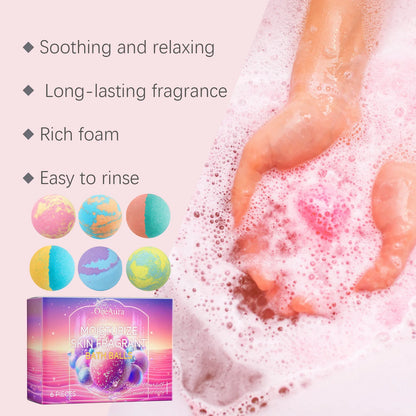 Natural Plant Essence Aromatherapy Spa Bath Bomb Set for Skin Moisturizing