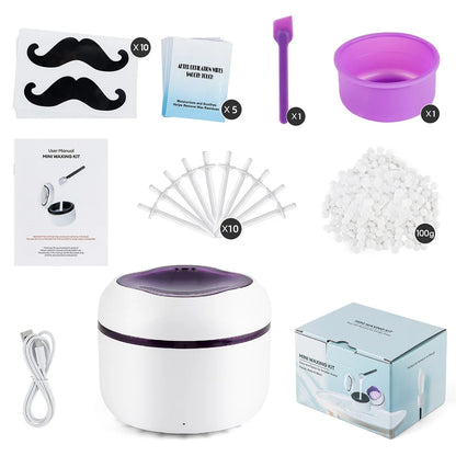 Mini Wax Heater & Nose Ear Hair Removal Kit