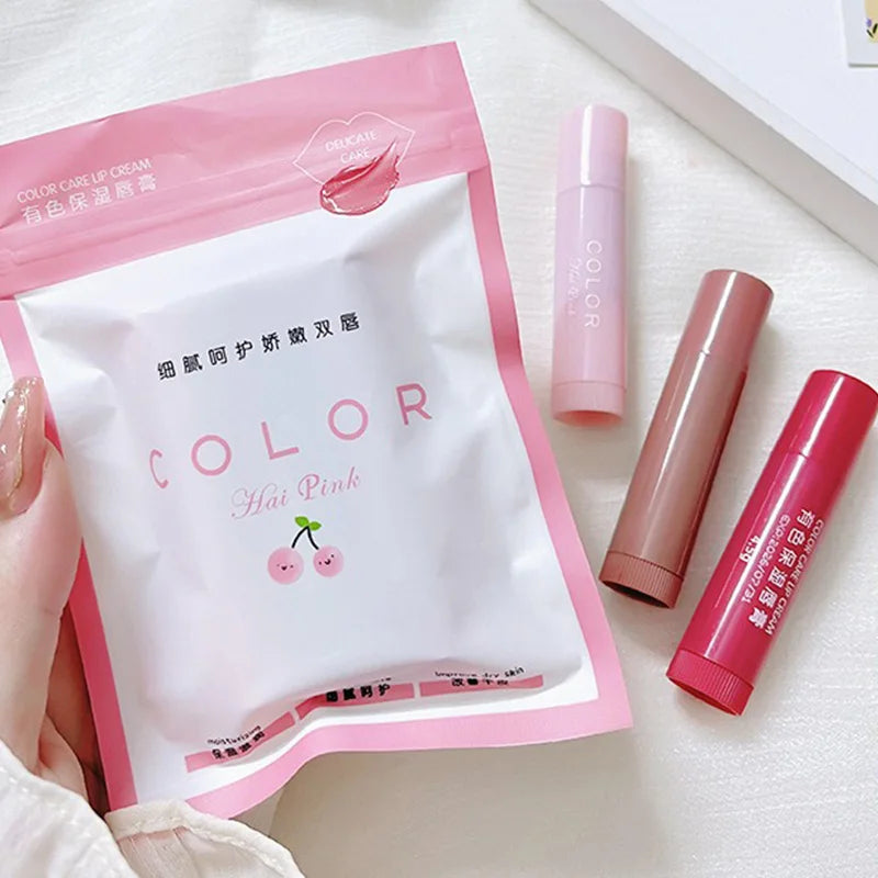 3-Piece Tinted Moisturizing Lip Balm Set – Hydrating & Anti-Chapping Care - 6