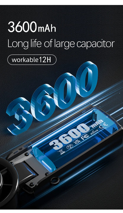 Portable 100-Speed Foldable Cooling Fan with LED Display