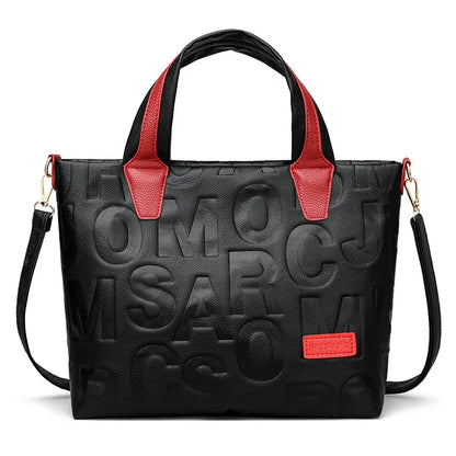 Luxury Contrast Leather Tote