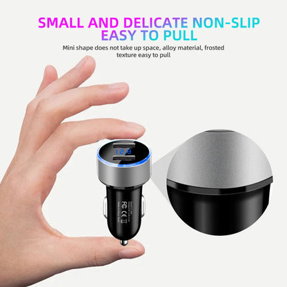 Dual USB Car Charger Adapter with Digital LED Voltmeter Voltage Display