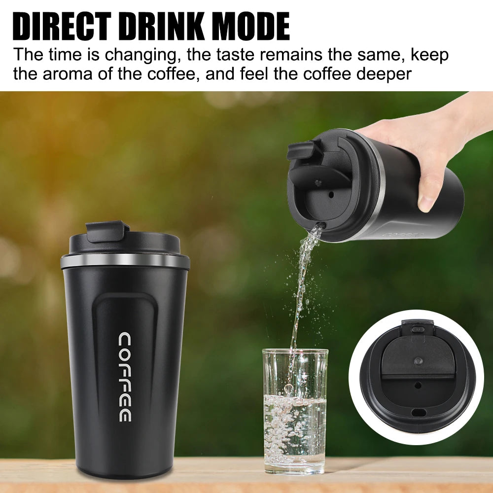 Insulated Stainless Steel Travel Mug - Leak-Proof Coffee Cup 380/510ml - 2