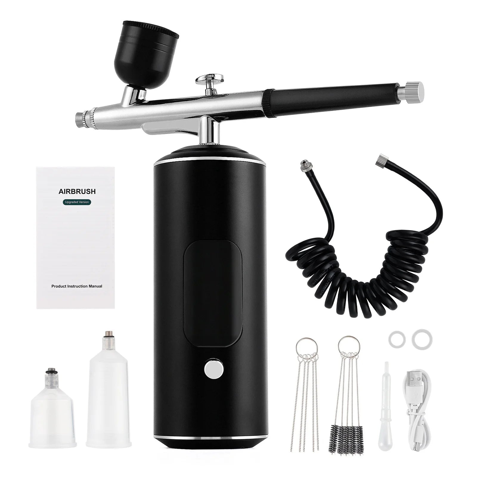 Cordless Airbrush Kit with Compressor for Nails, Cake & Makeup - 12