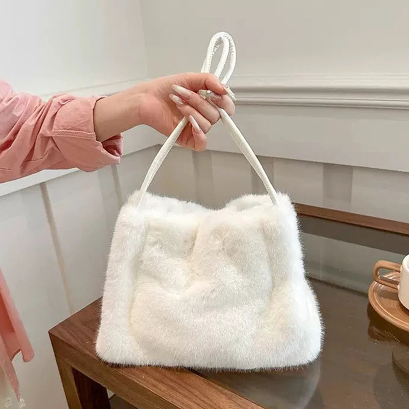 Luxury Plush Chain Handbag